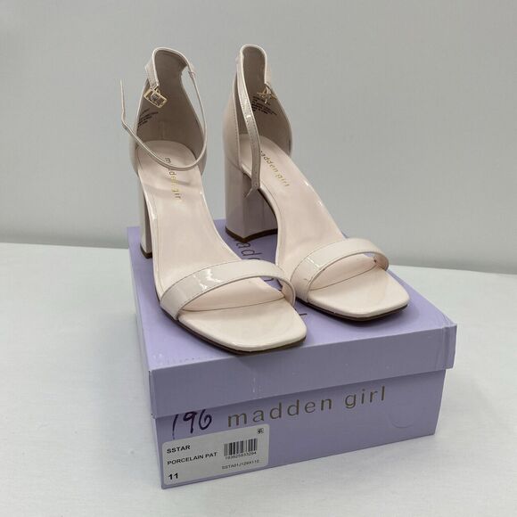 Madden Girl STAR Block Heel Platform Sandal Ankle Strap Square Toe Pink Size 11 - Picture 1 of 13